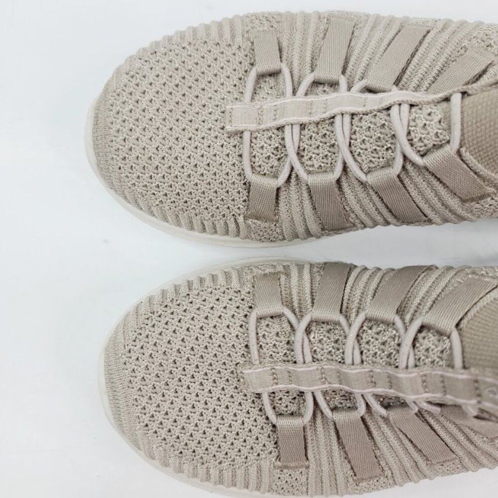 Skechers Women's Taupe Ultra Flex Knit Bungee 149903 Slip-On Sneakers Size 6.5 - Picture 3 of 7